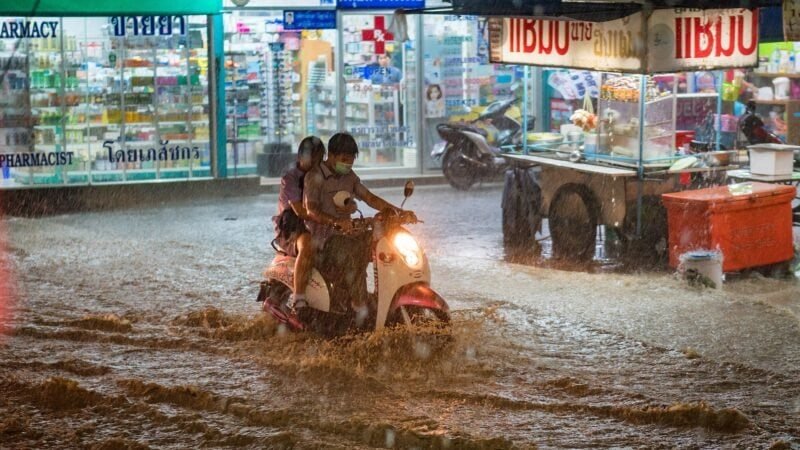 Pluie mousson Thaïlande